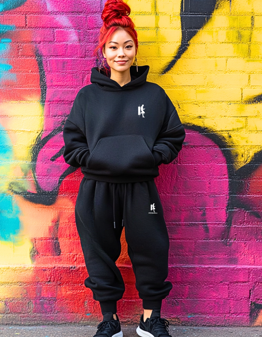 Conversation Starter Jogger Set BLACK